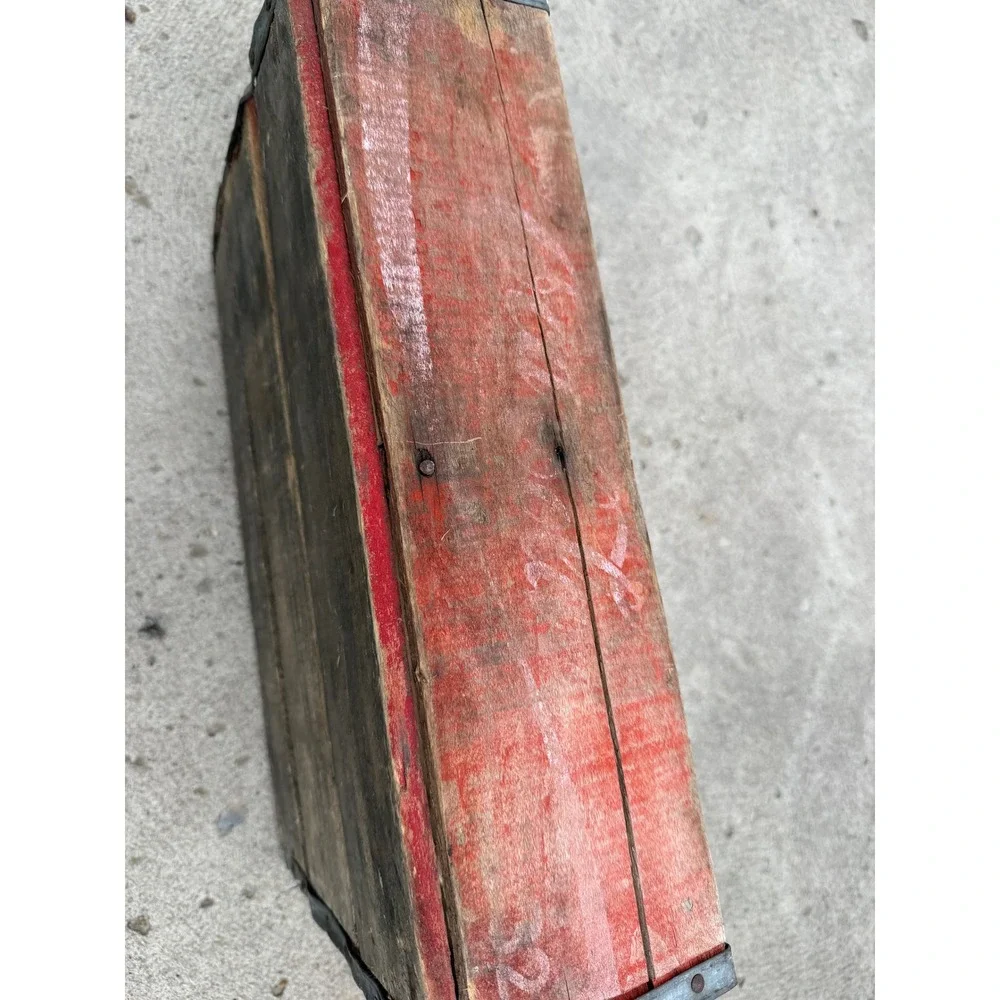 Wooden Soda Crate Large Rustic Vintage Storage Box Coca Cola Coke Collectible